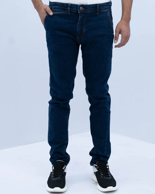Men Chino Denim Jeans - Rinse Wash