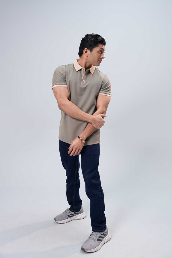 Men’s Essential Plain Polo Shirt – Olive Green