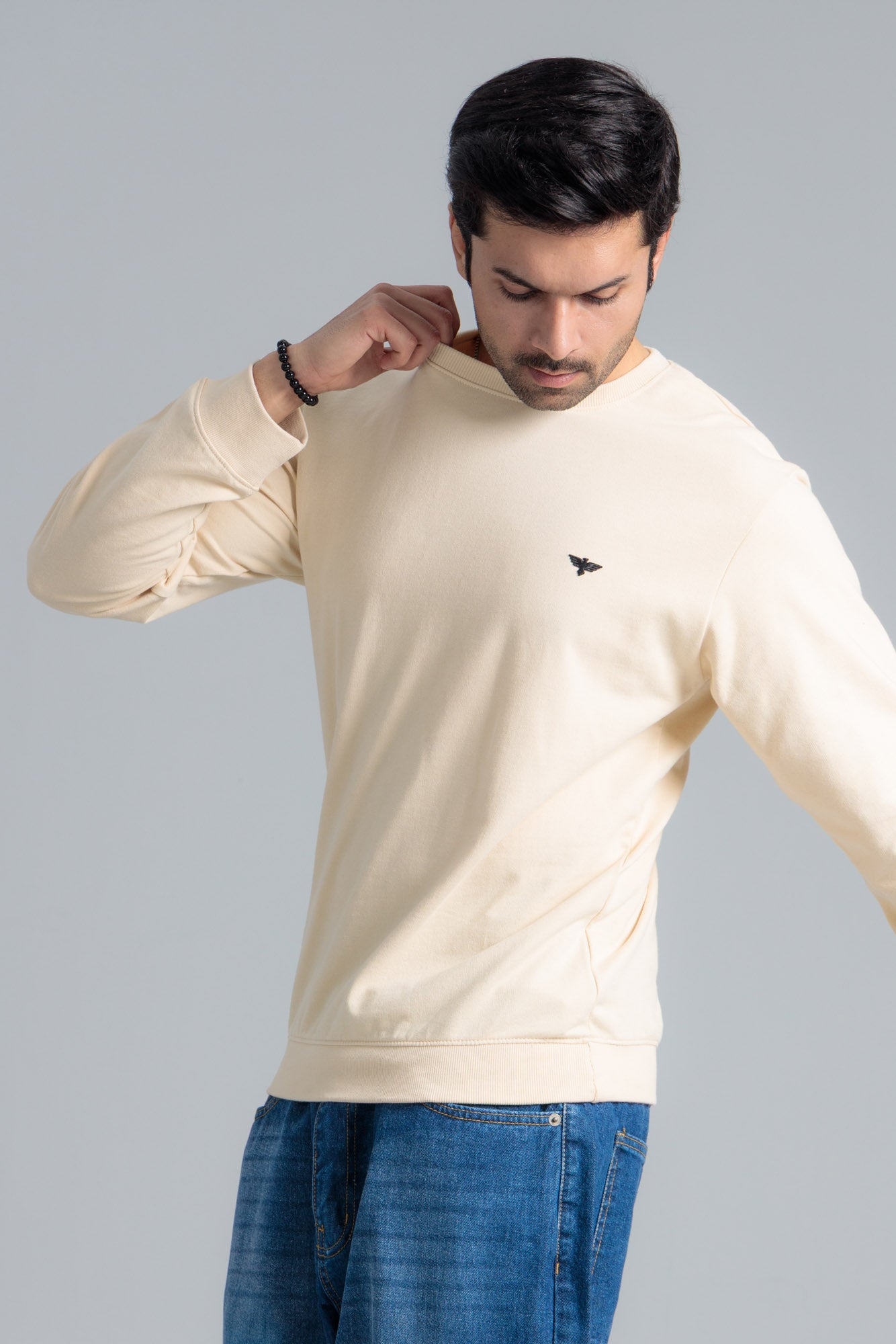 Menâs Oversized Sweatshirt - Wood Ash