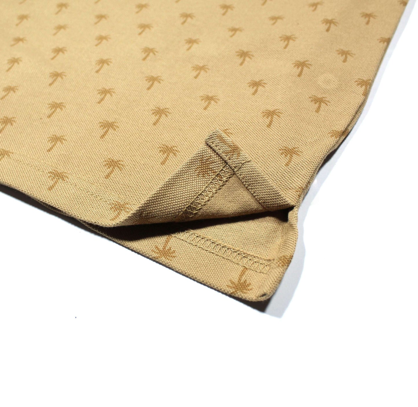 Men Graphic Polo with Contrast Trims - Beige - Harwage