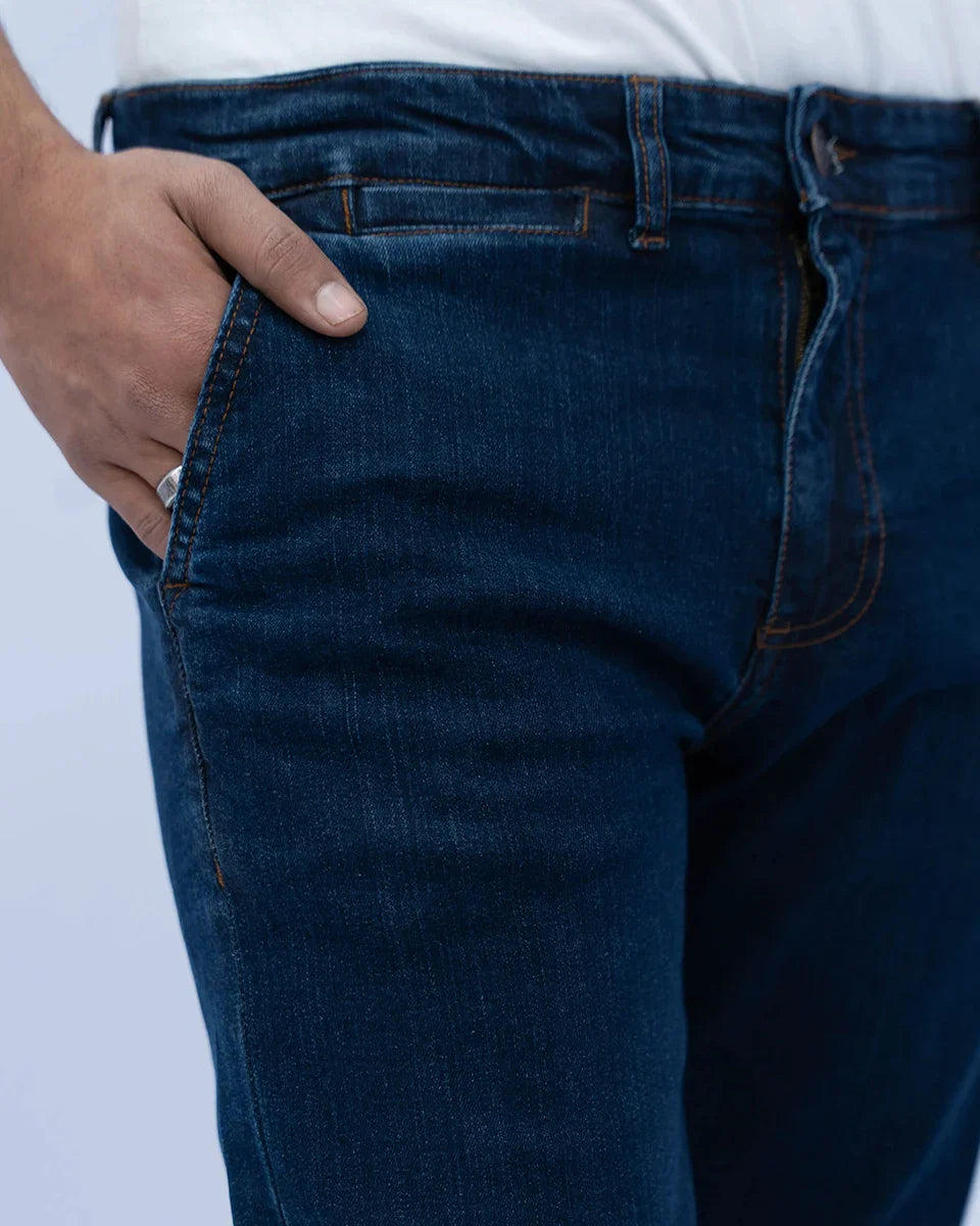 Men Chino Denim Jeans - Rinse Wash