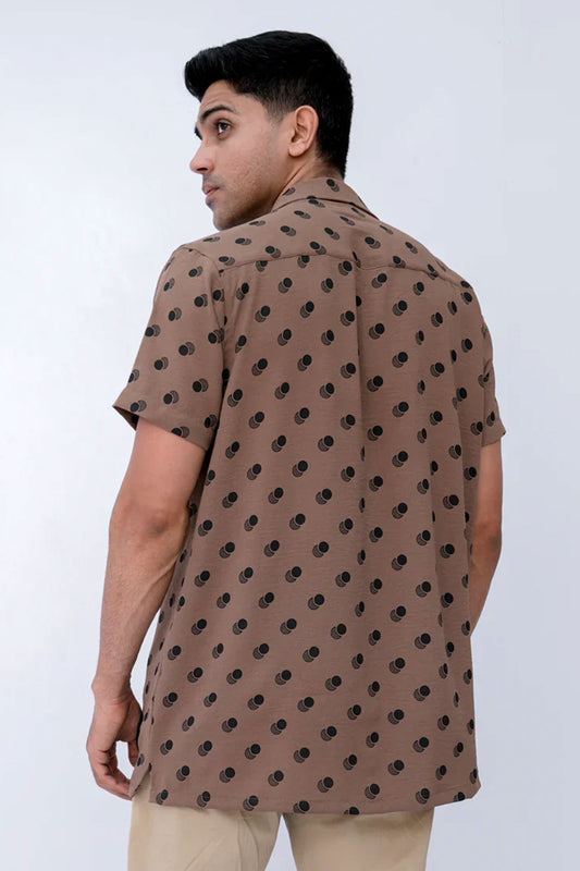 Men Casual Shirts - Brown