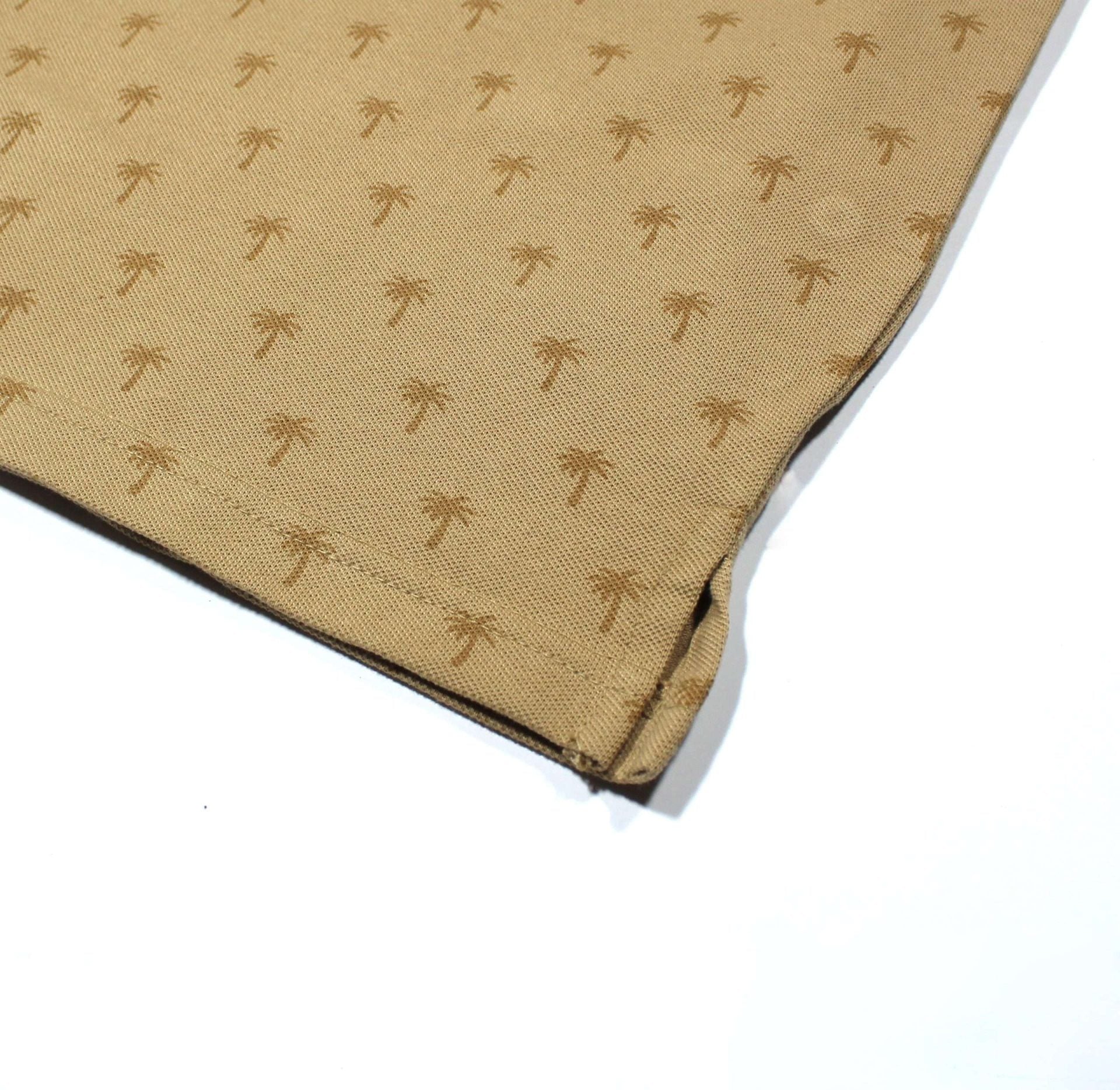 Men Graphic Polo with Contrast Trims - Beige - Harwage