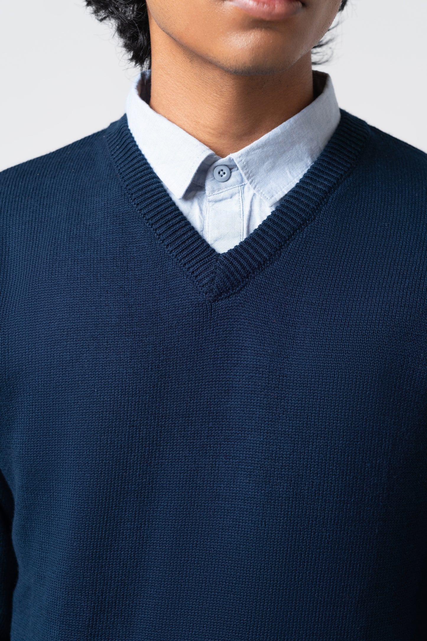 Men’s V-Neck Cardigan - Navy