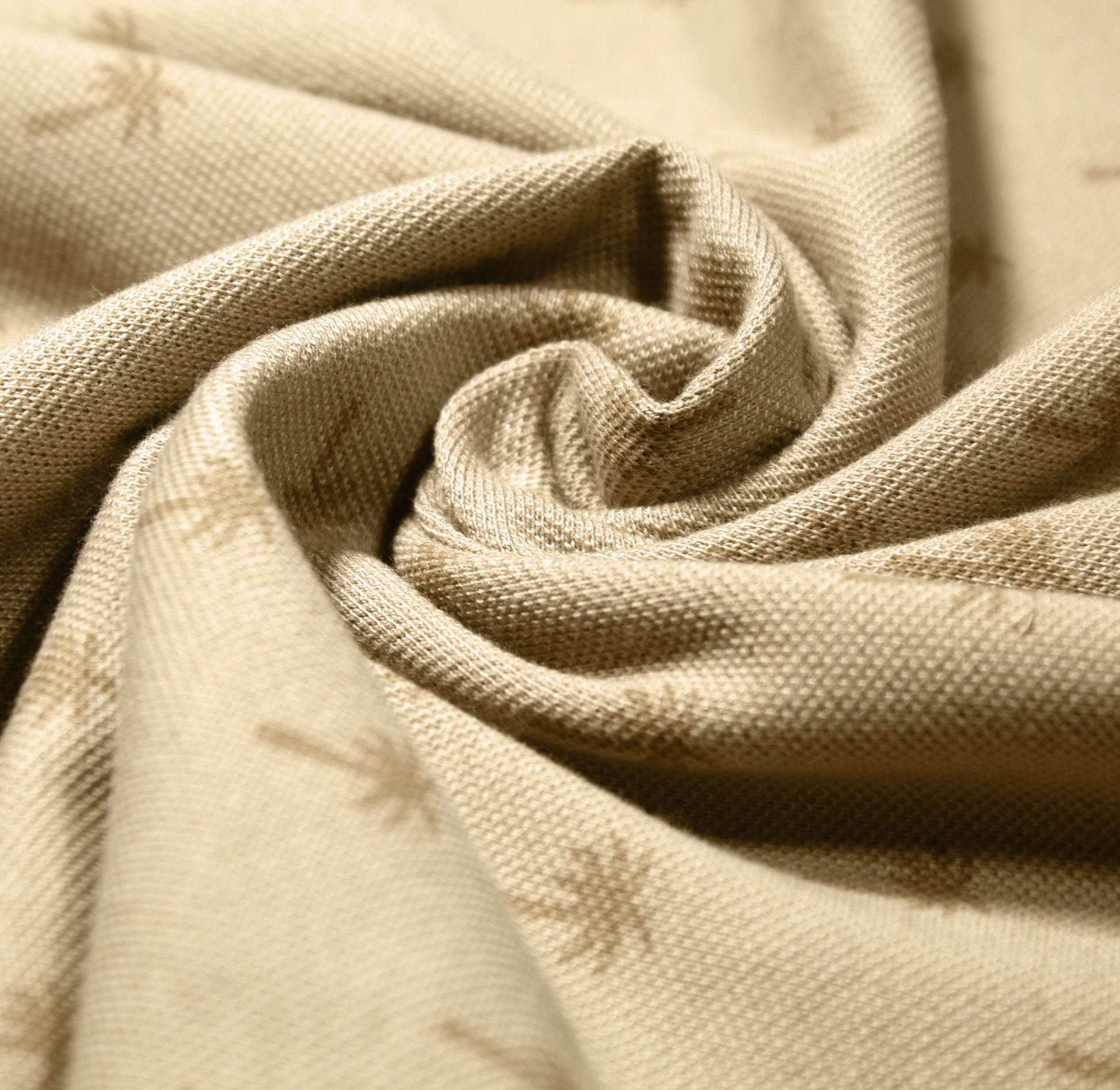 Men Graphic Polo with Contrast Trims - Beige - Harwage