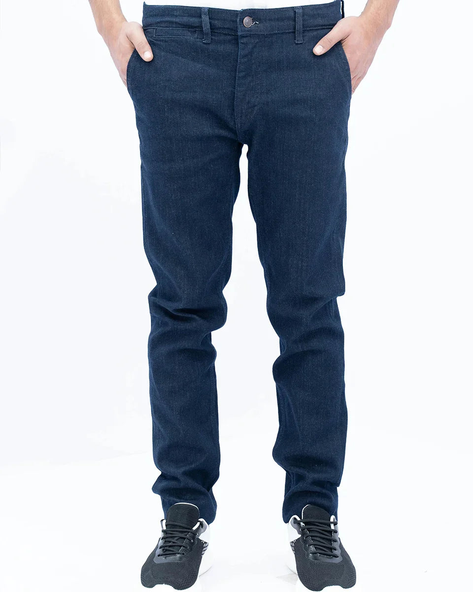 Men Chino Denim Jeans - Dark Blue