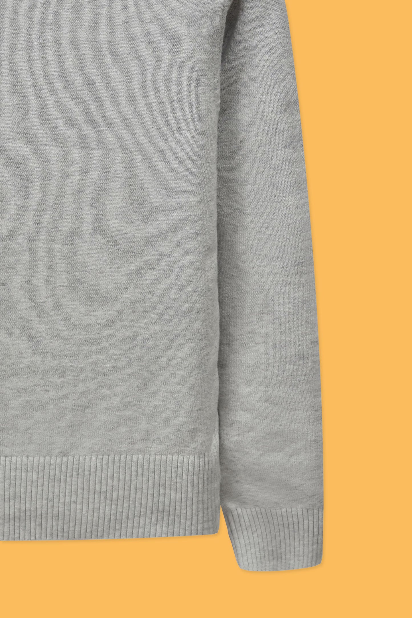 Junior Girls R-Neck Wool Cardigan - Grey