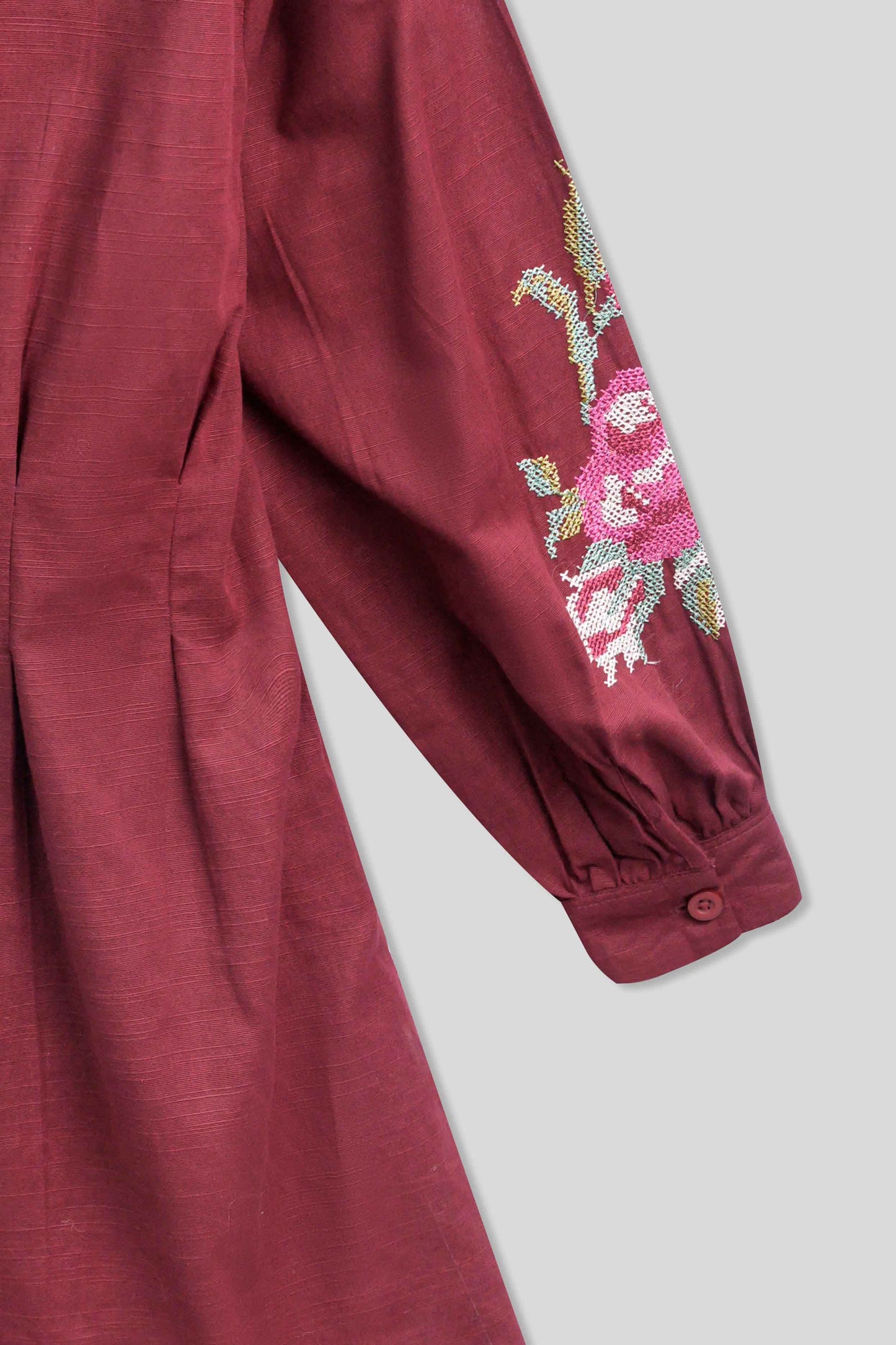 Women Cotton Dress - Cabernet