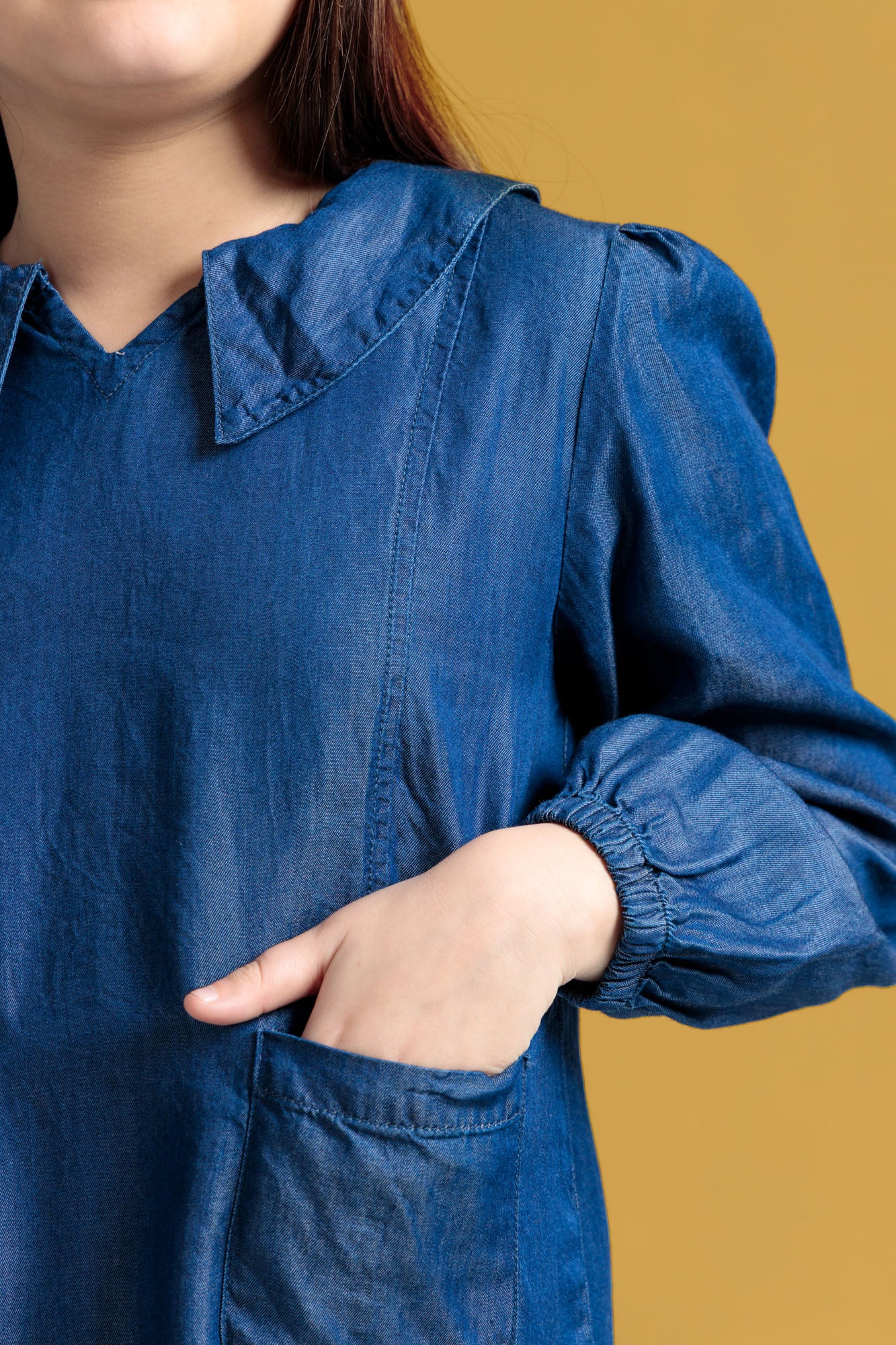 Junior Girls Denim Frock Dress