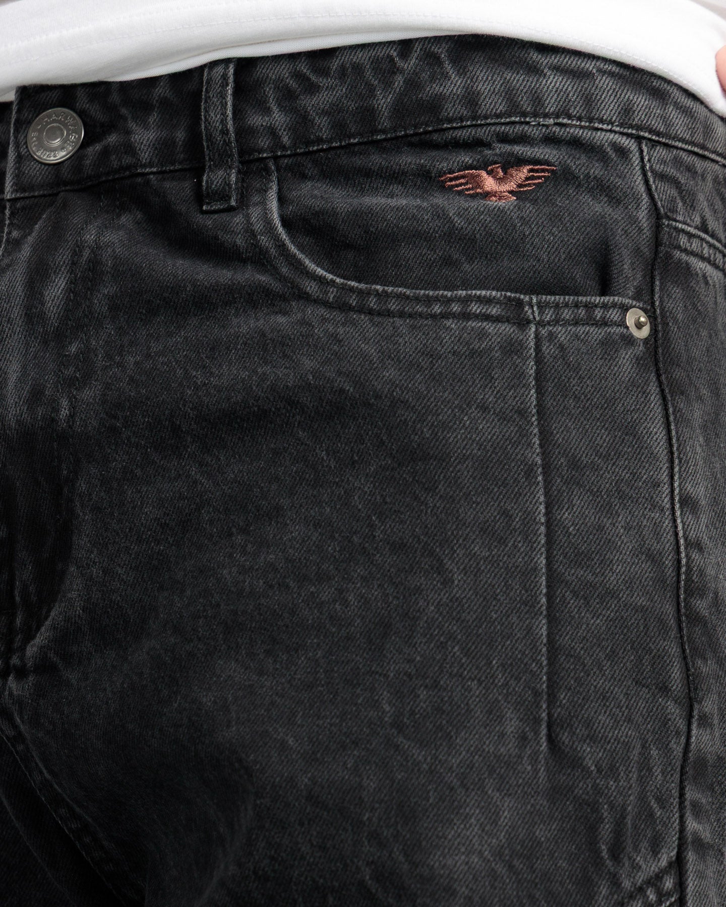 Men Skater Fit Cut & Sewn Jeans - Charcoal