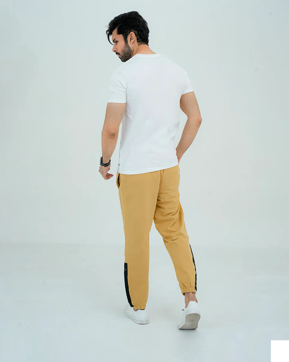 Men Basic Trousers - Latte