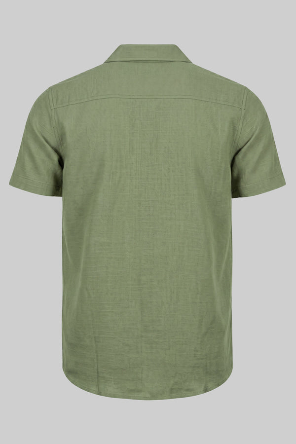 Men Resort Collar Shirt- Olive