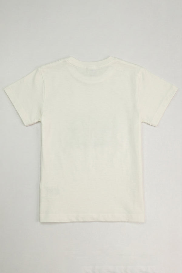 Little Kids Round Neck T-Shirt – White