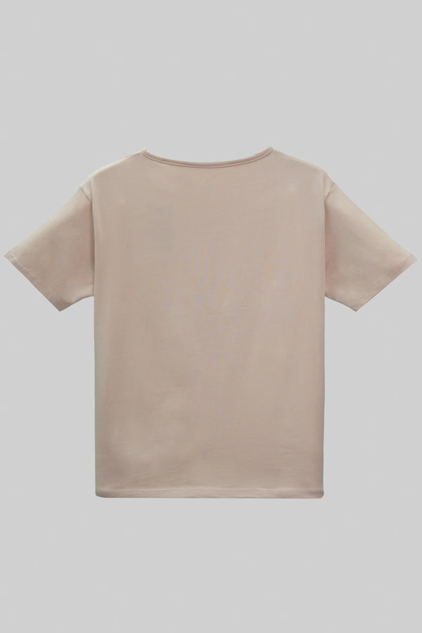 Women Plain T- Shirt- Rose Dust