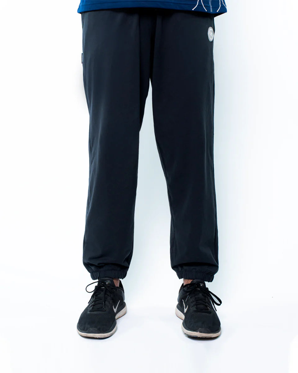 Black casual loose trousers