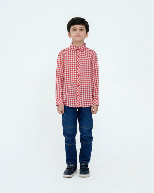 Boy Casual Shirt - Red