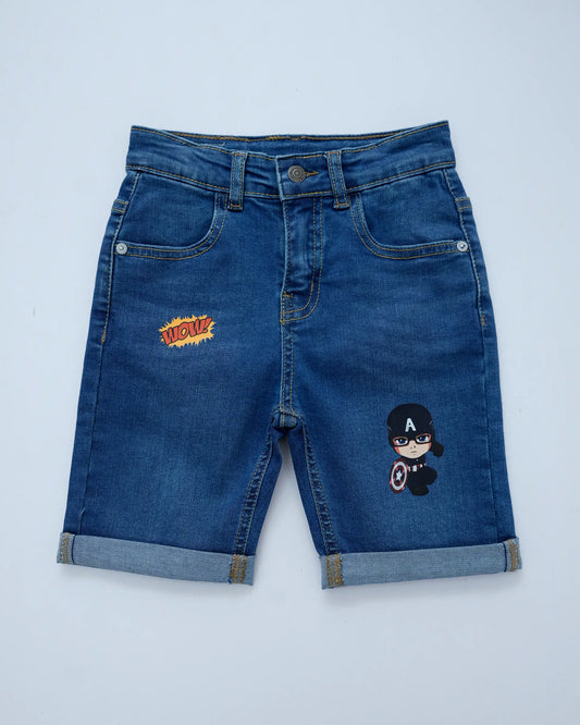 Boy Denim Short - Mid Blue