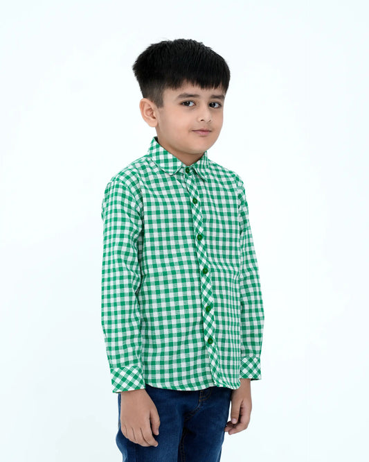 Boys Casual Shirt β Green