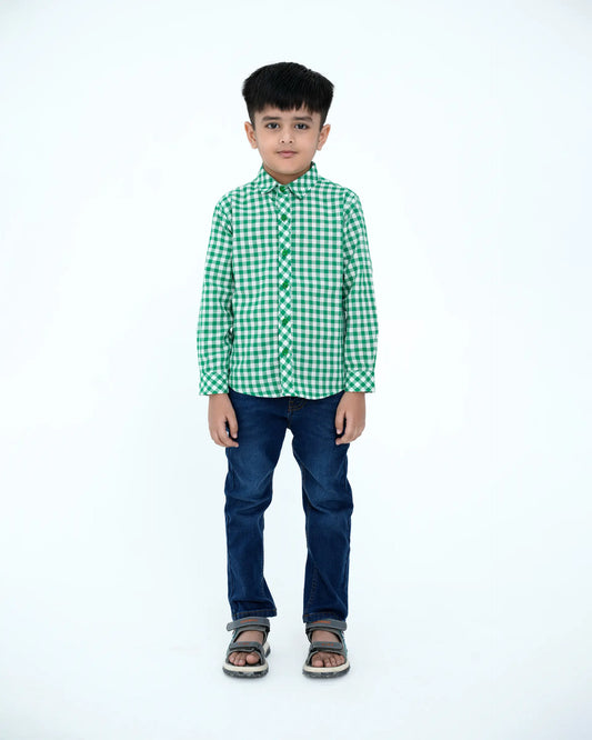 Boys Casual Shirt β Green