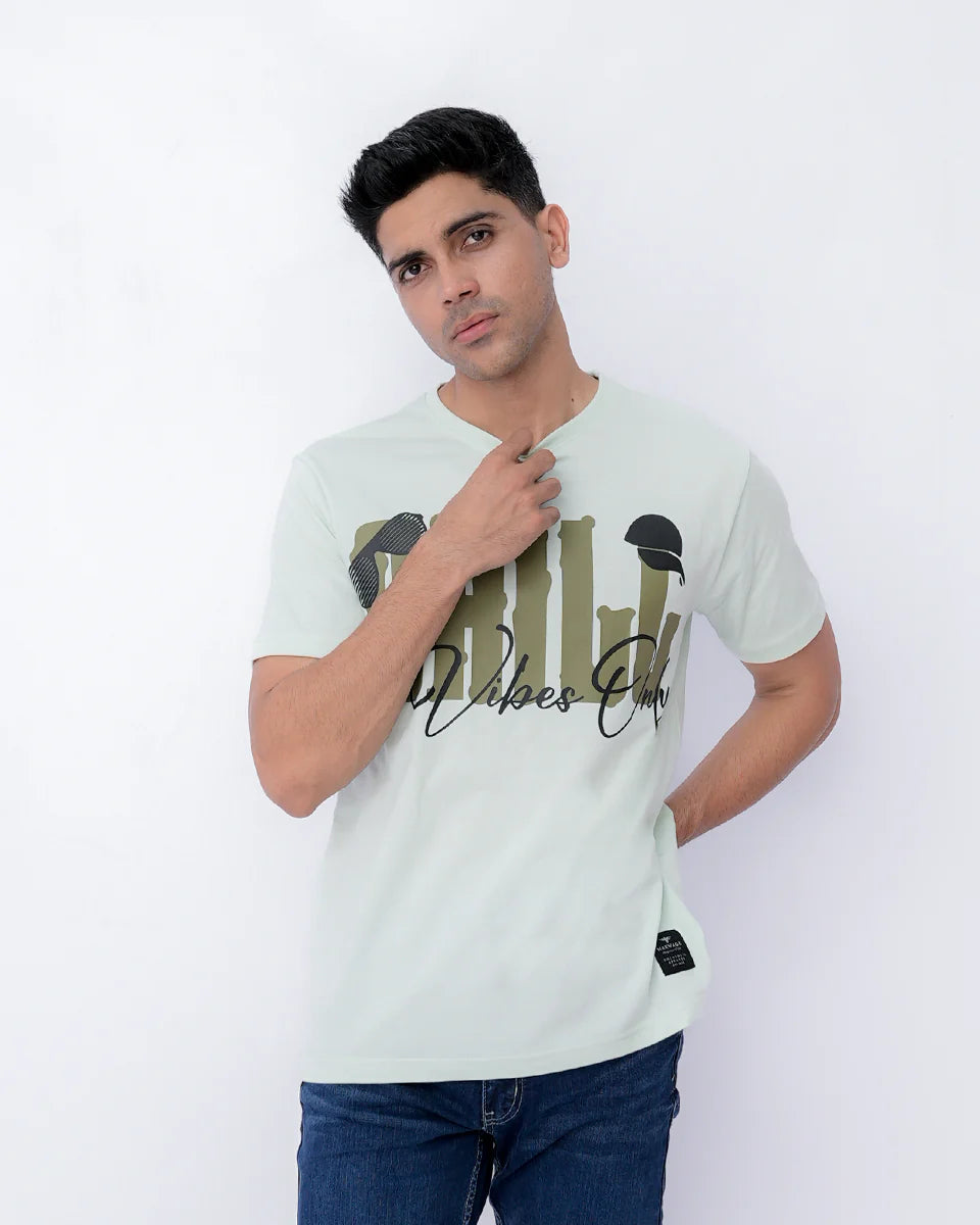 Men’s Cotton Graphic T-Shirt – Hint of Mint
