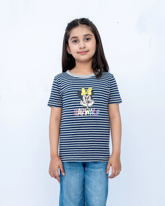 Classic Girlsβ Navy Graphic Tee