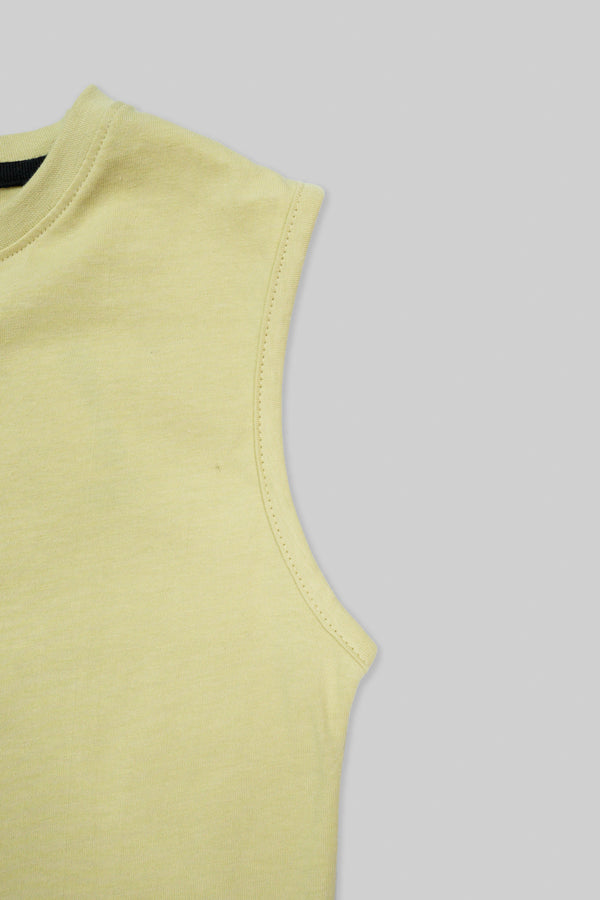 Junior Kids Sleeveless Vest-Italian Straw