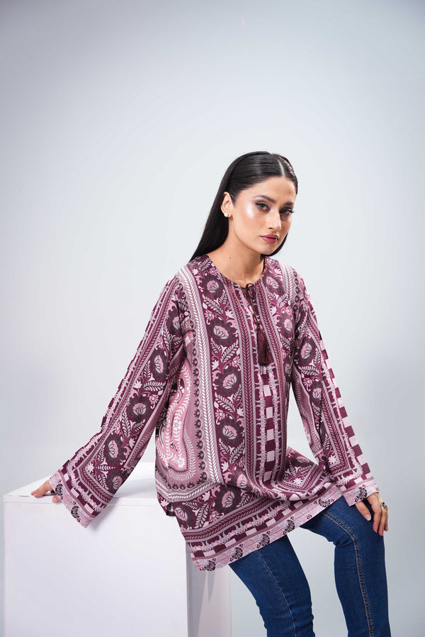 Women’s Classic Printed Silk Shirt