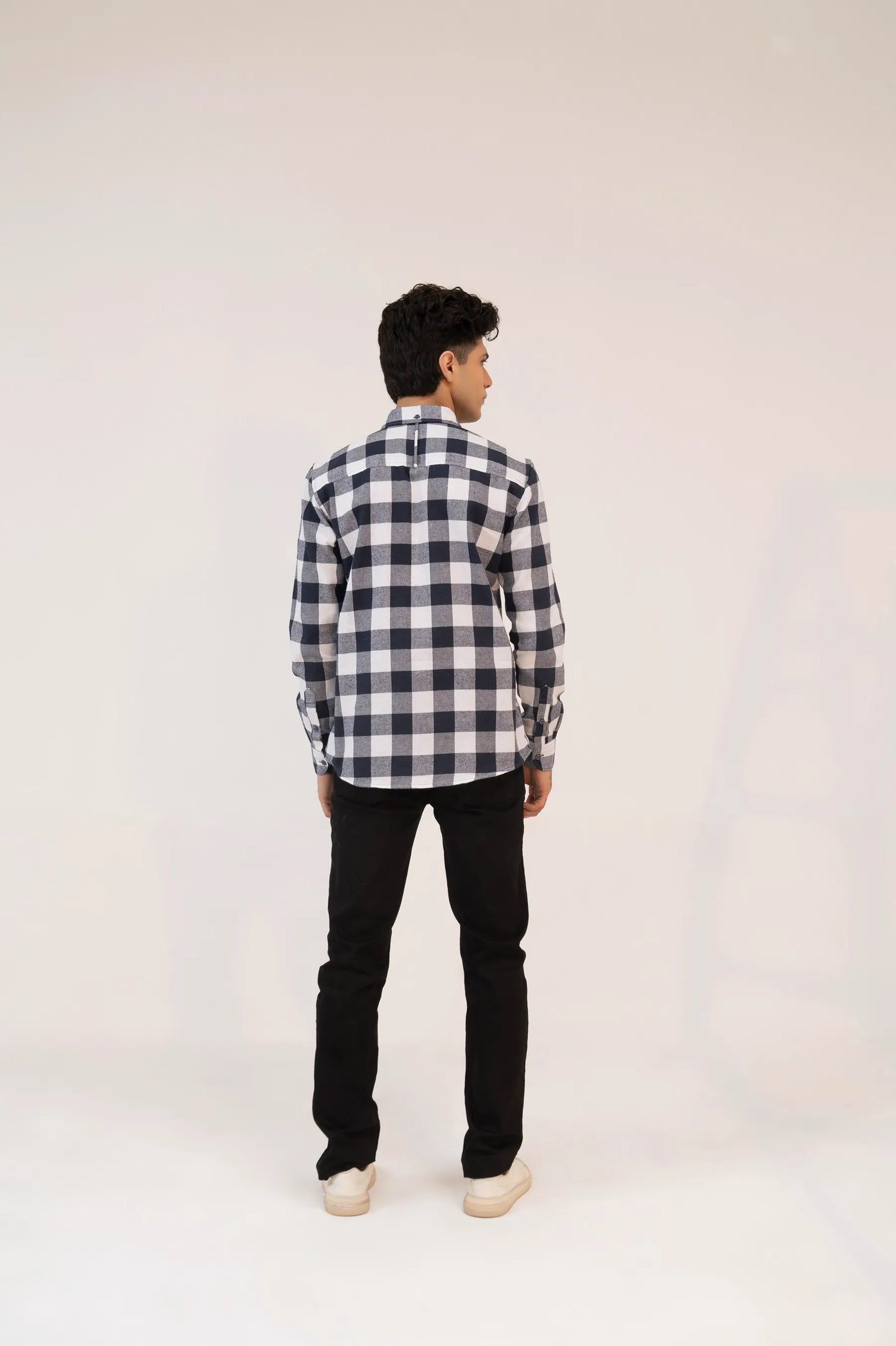 Men Casual Dress Shirt - Checkered - Harwage