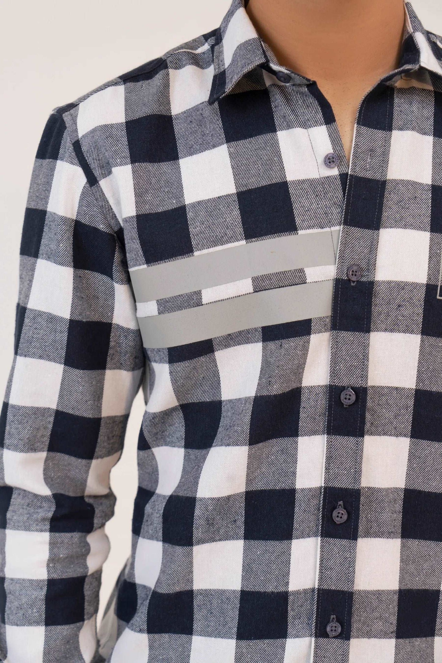 Men Casual Dress Shirt - Checkered - Harwage