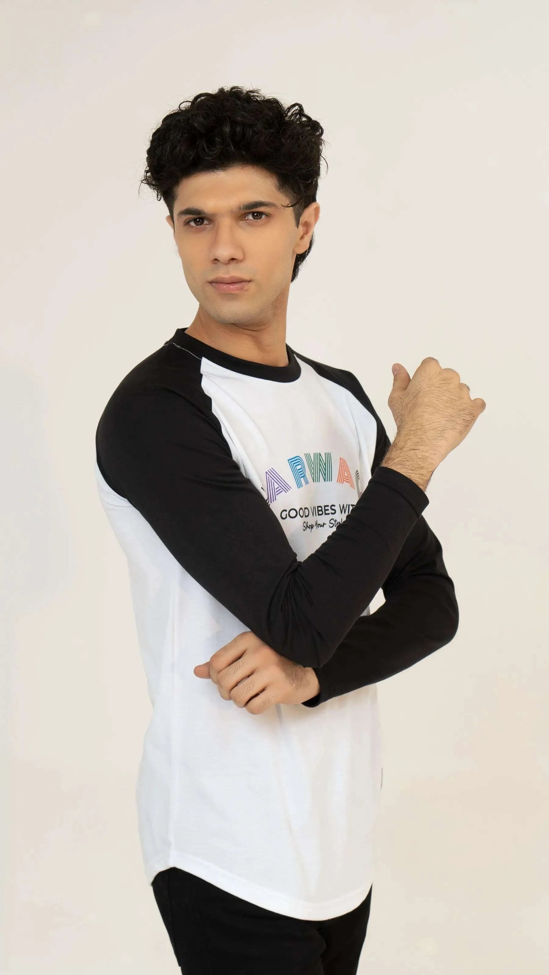 Men Full Sleeve T-Shirt - White - Harwage