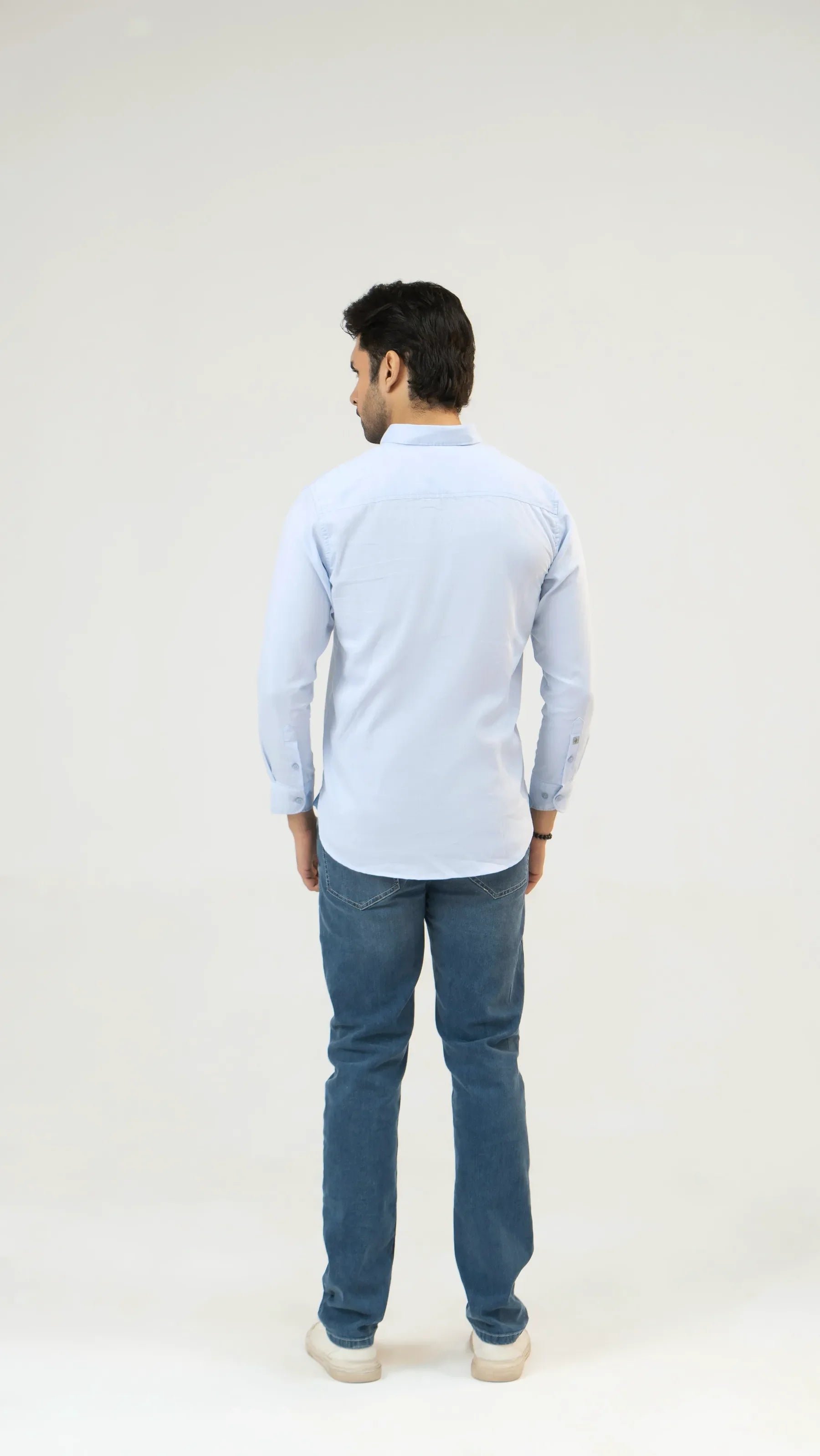 Men Casual Dress Shirt - Clear Sky - Harwage