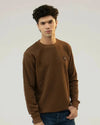 Men Regular Fit Sweatshirt - Brown - Harwage
