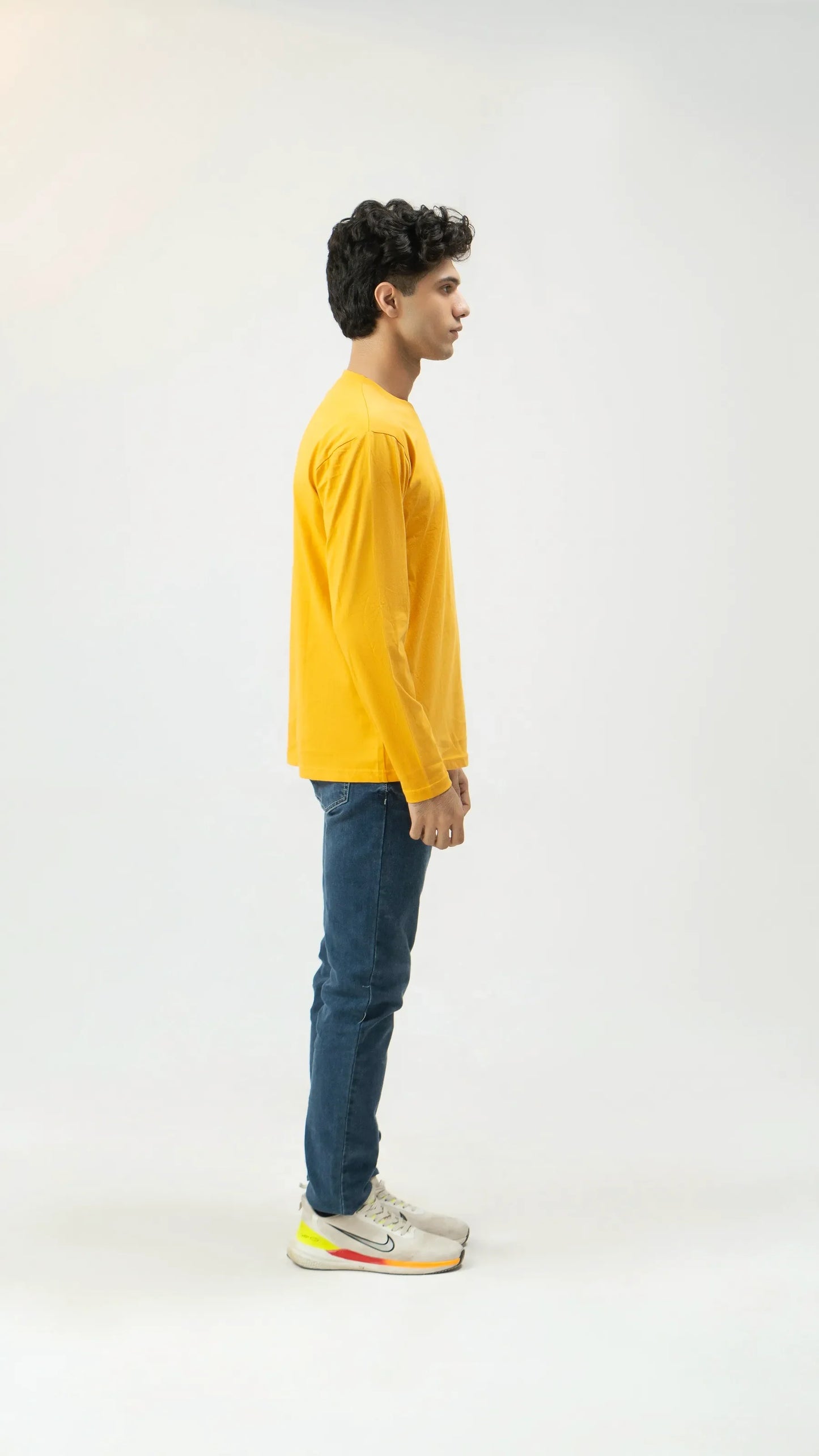 Men Full Sleeve Shirt - Yellow - Harwage