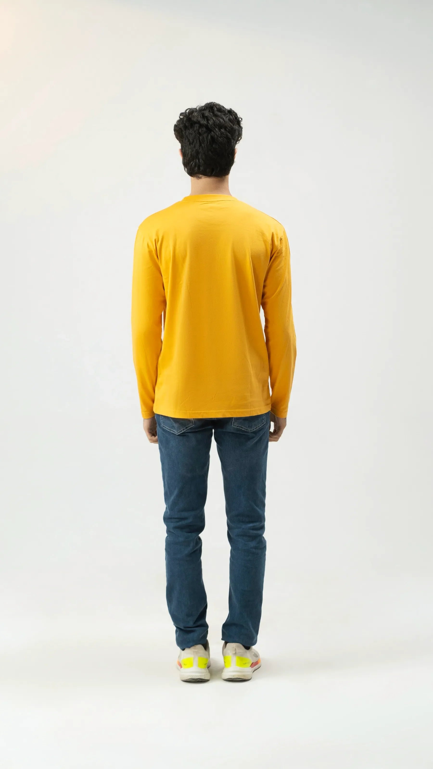 Men Full Sleeve Shirt - Yellow - Harwage