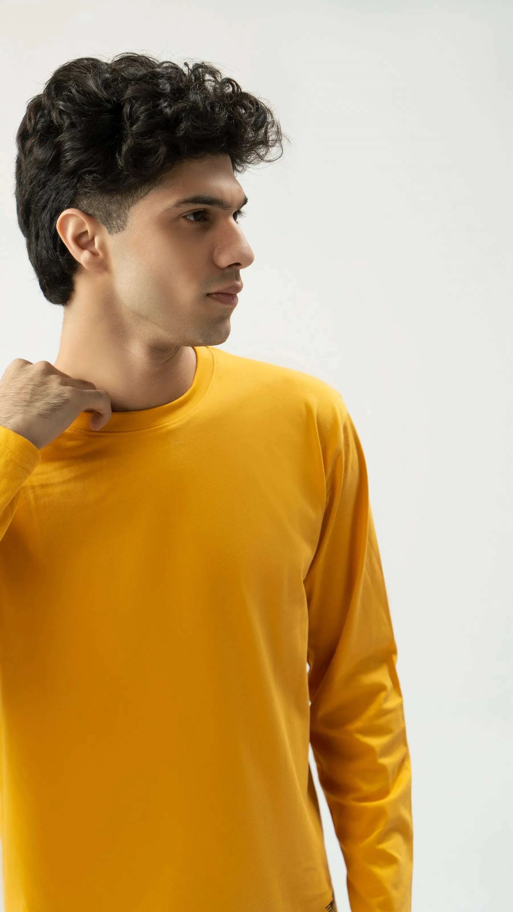 Men Full Sleeve Shirt - Yellow - Harwage