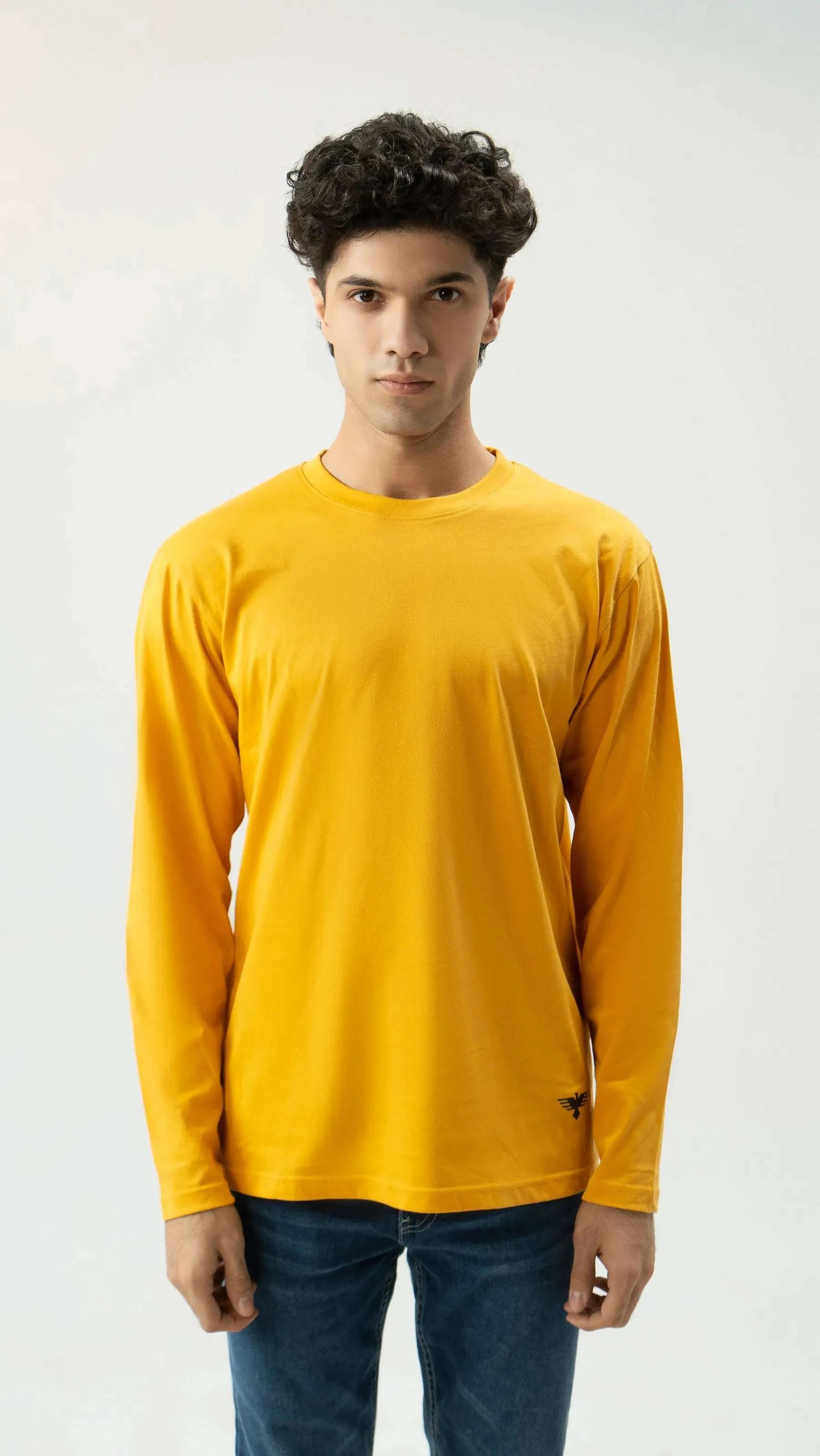 Men Full Sleeve Shirt - Yellow - Harwage