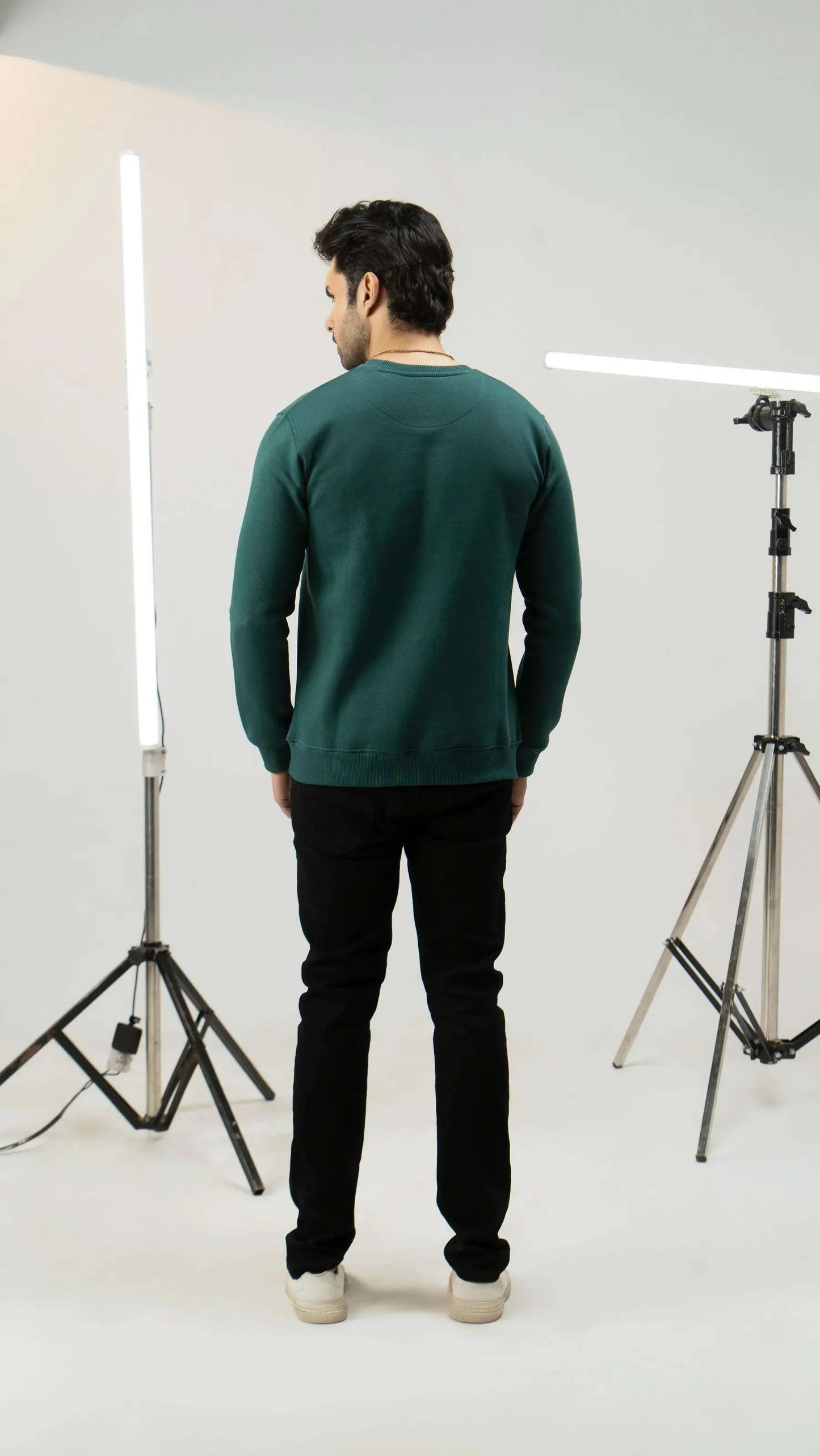 Men Regular Fit Sweatshirt - Green - Harwage