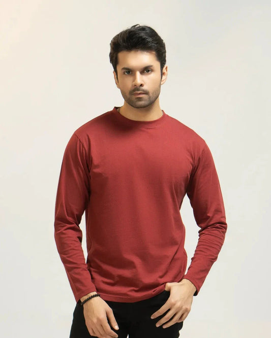 Men Full Sleeve Regular Fit Shirt - Merlot - Harwage