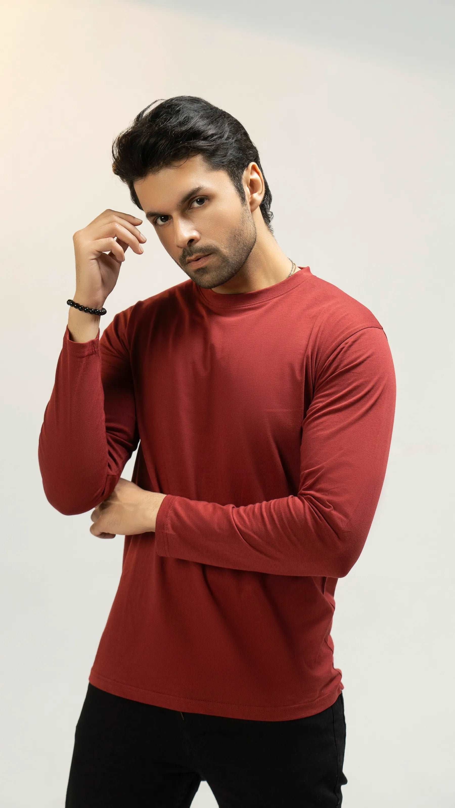 Men Full Sleeve Regular Fit Shirt - Merlot - Harwage