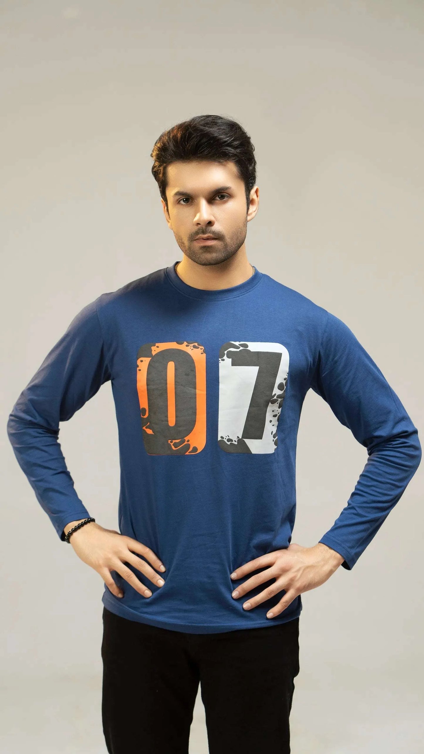 Men Full Sleeve Shirt - Blue - Harwage