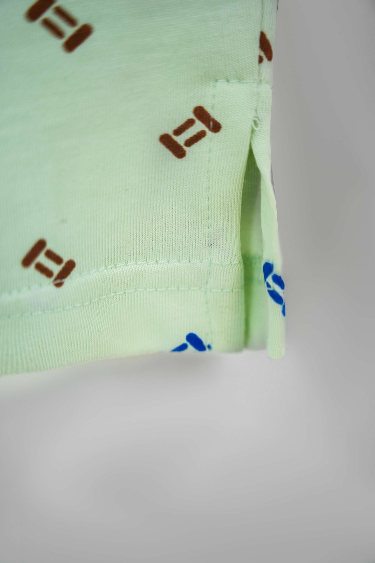 Men's All-Over Printed Jersey Polo Shirt - Hint of Mint