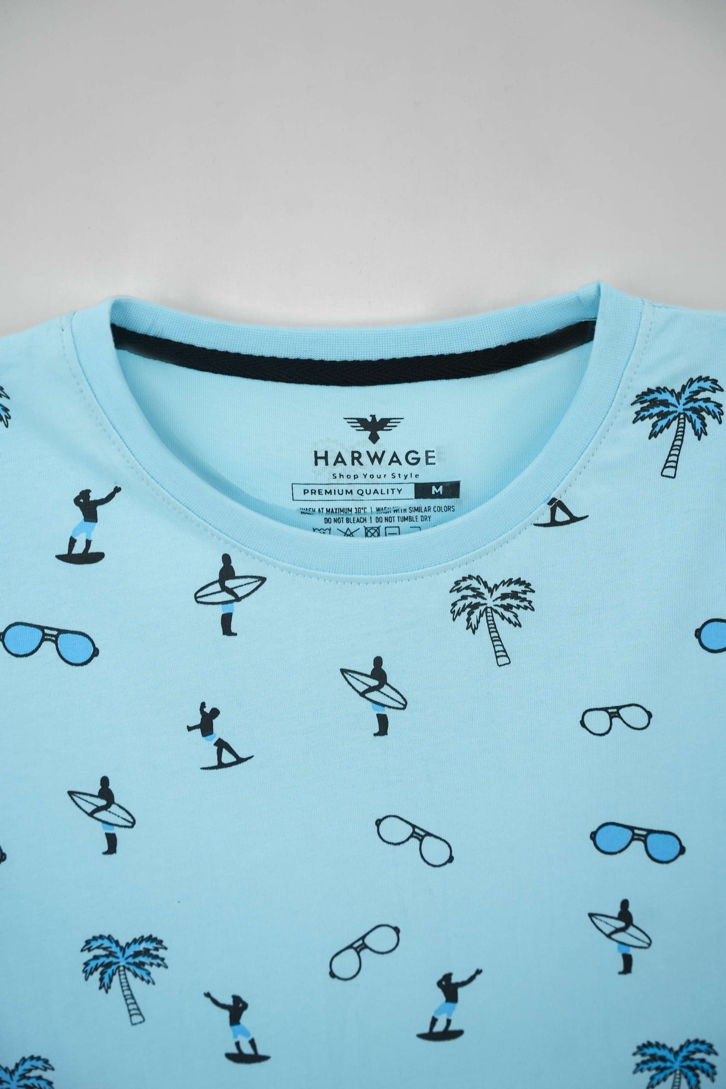 Men's All-Over Printed Cotton T-Shirt -  Spun Sugar