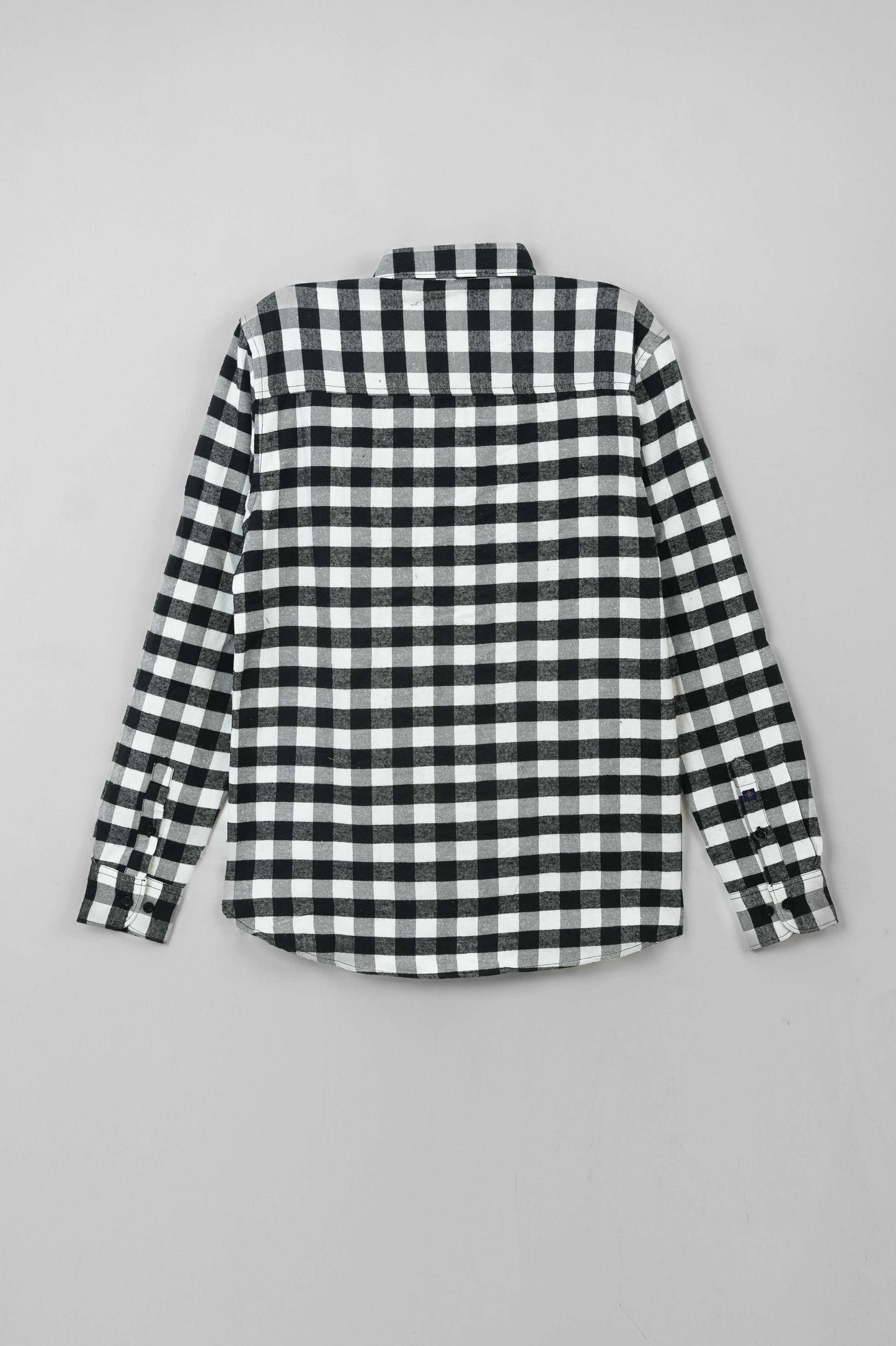 Men's Casual Woven Shirt - Black/ White