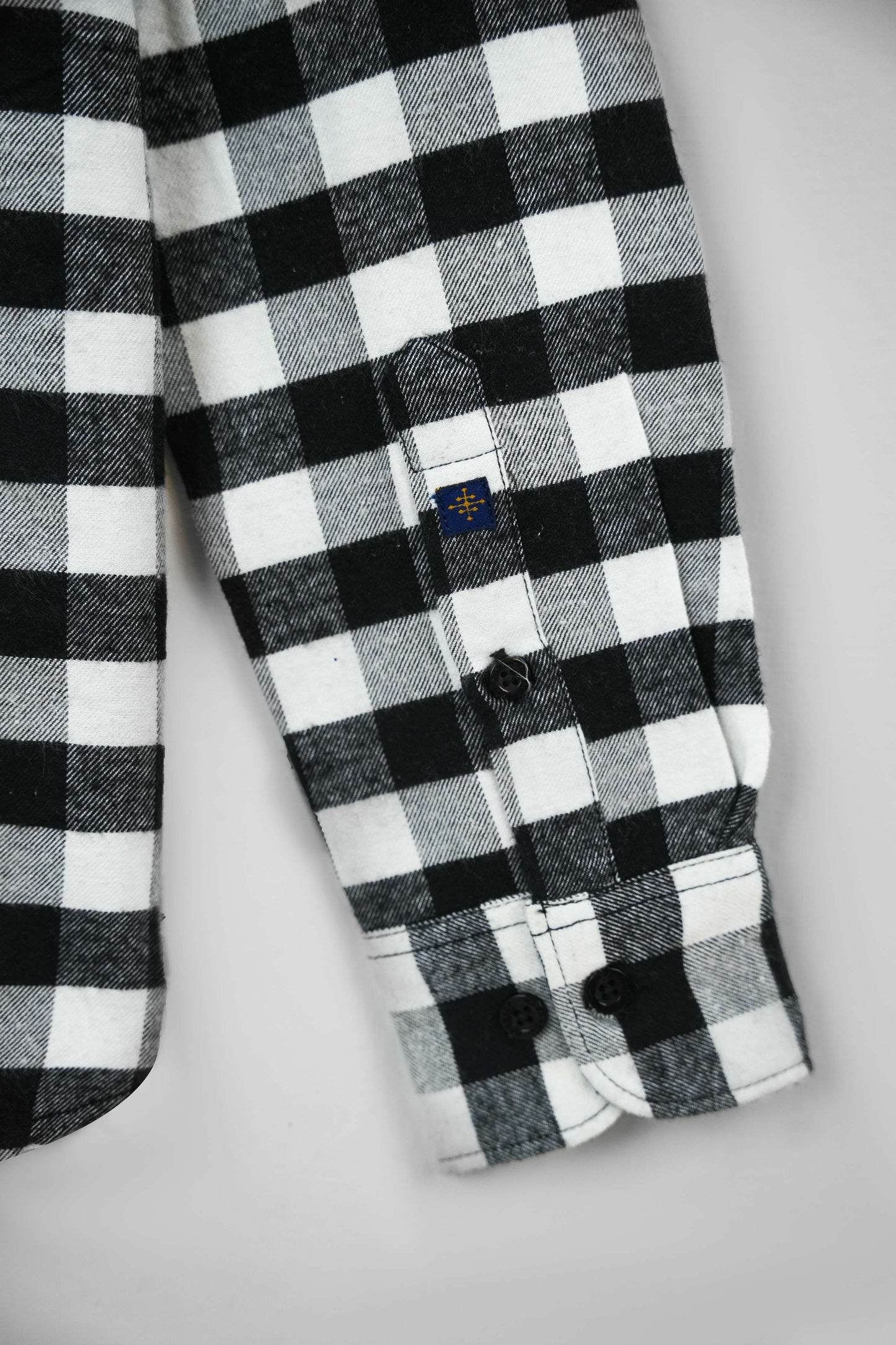 Men's Casual Woven Shirt - Black/ White