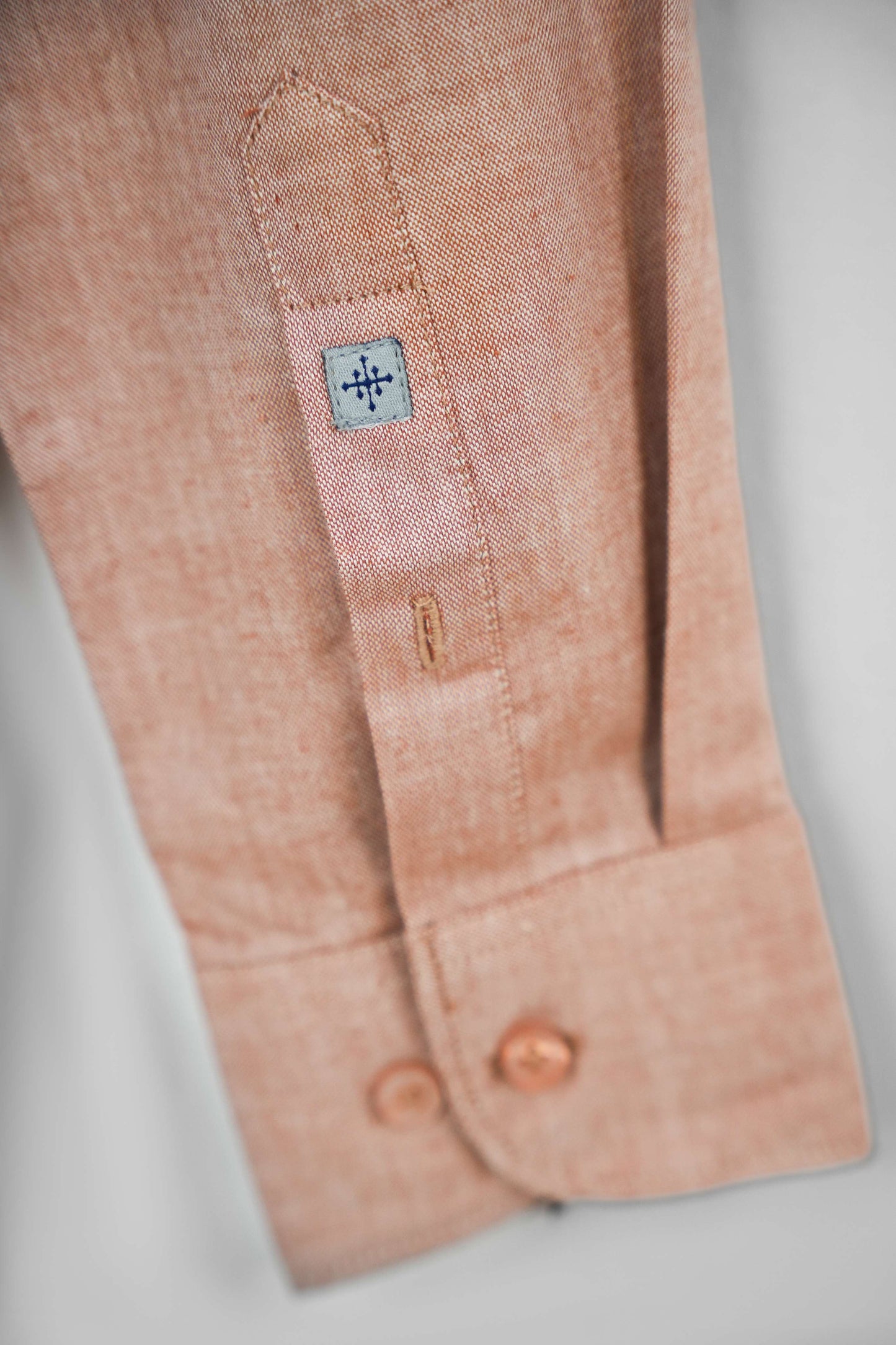 Men's Casual Woven Shirt -  Peach