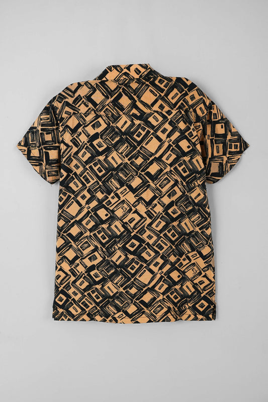 Boys' Resort Collar Casual Shirt - Black