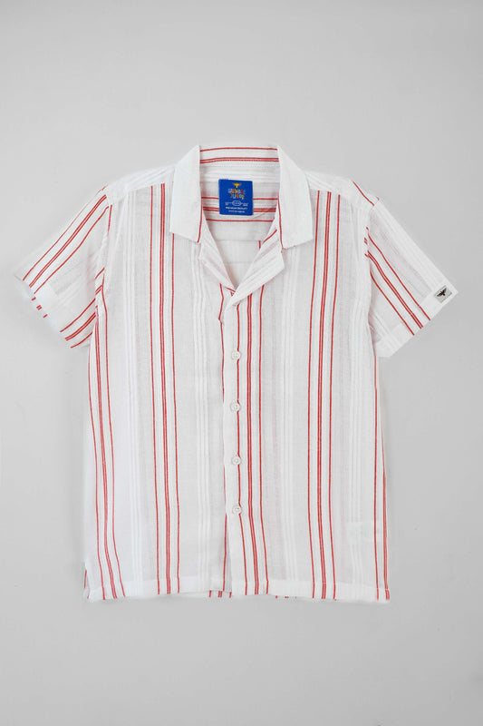 Boys' Resort Collar Shirt - white