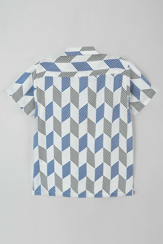 Boys' Resort Collar Casual Shirt - White