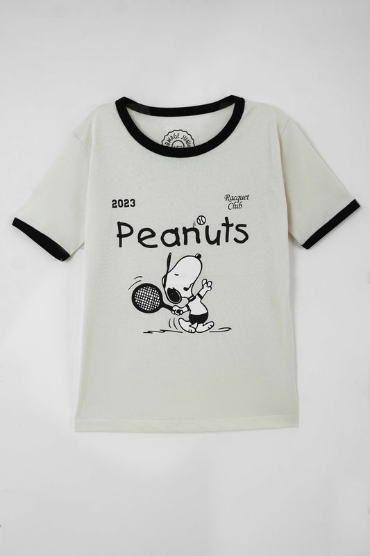 Junior Girls' Polyester T Shirt - Bone White