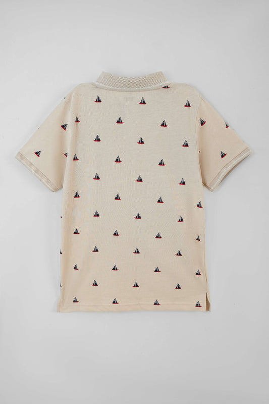 Boys' Regular Fit Jersey Polo Shirt - Crystal Grey